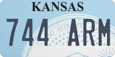 KS license plate 744ARM