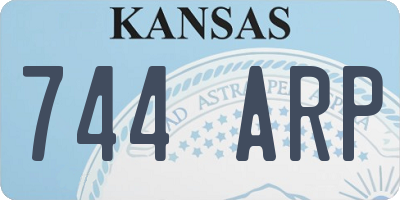 KS license plate 744ARP