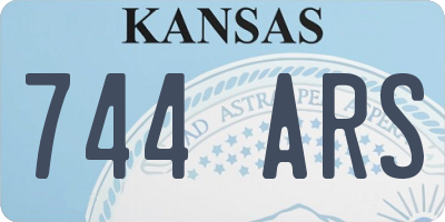 KS license plate 744ARS