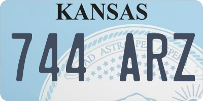 KS license plate 744ARZ