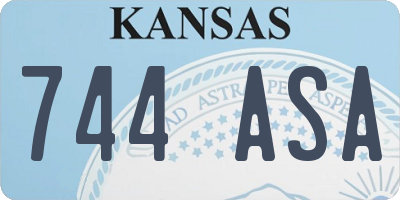 KS license plate 744ASA