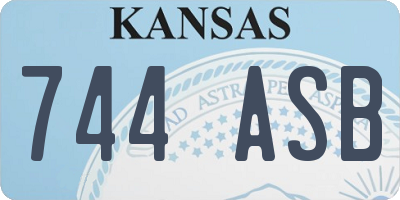 KS license plate 744ASB