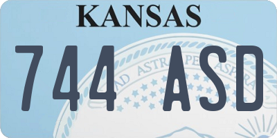 KS license plate 744ASD