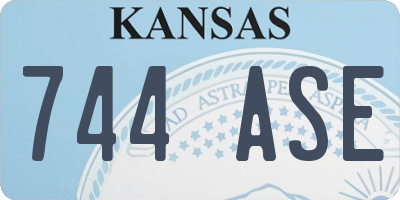 KS license plate 744ASE