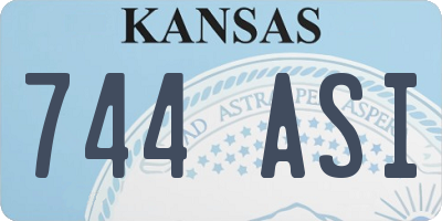 KS license plate 744ASI
