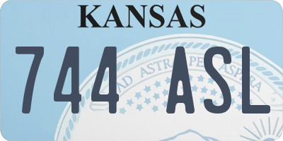 KS license plate 744ASL