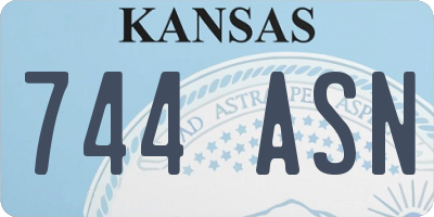 KS license plate 744ASN