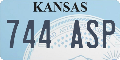 KS license plate 744ASP