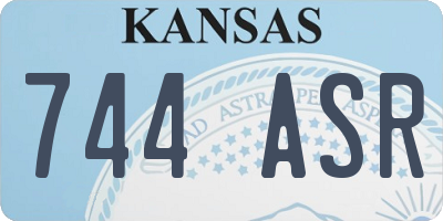 KS license plate 744ASR