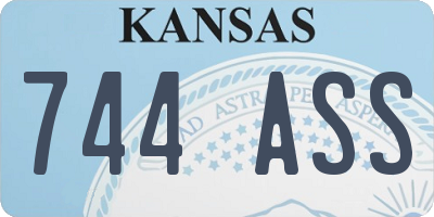 KS license plate 744ASS