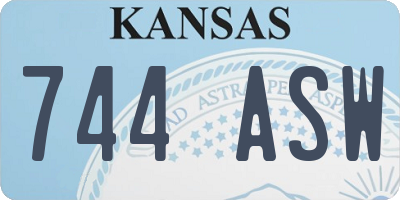 KS license plate 744ASW
