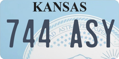 KS license plate 744ASY