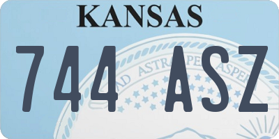 KS license plate 744ASZ