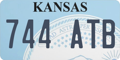 KS license plate 744ATB