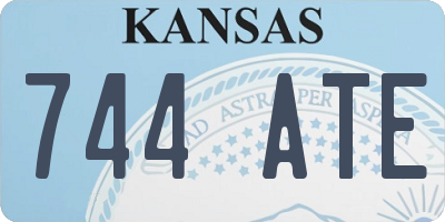 KS license plate 744ATE