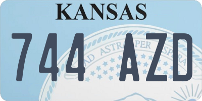 KS license plate 744AZD