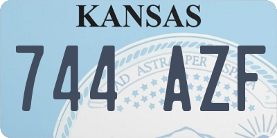 KS license plate 744AZF