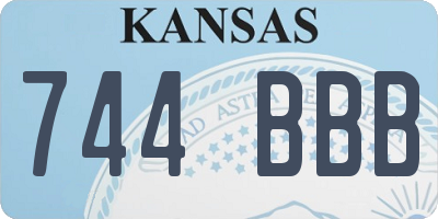 KS license plate 744BBB