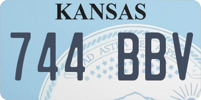 KS license plate 744BBV
