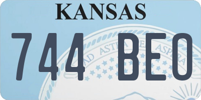 KS license plate 744BEO