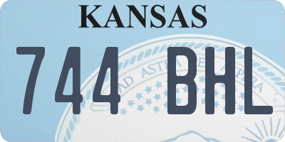 KS license plate 744BHL
