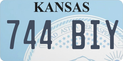 KS license plate 744BIY
