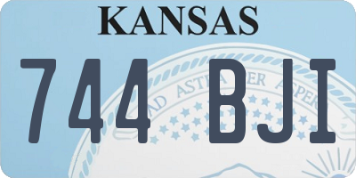 KS license plate 744BJI