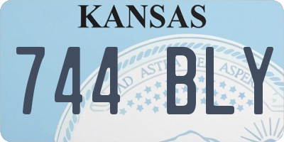 KS license plate 744BLY