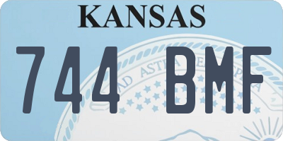 KS license plate 744BMF