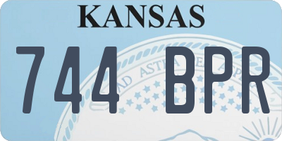 KS license plate 744BPR