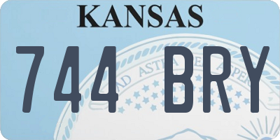 KS license plate 744BRY