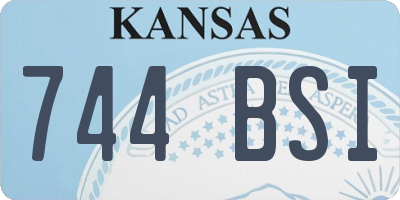 KS license plate 744BSI