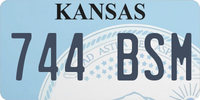 KS license plate 744BSM