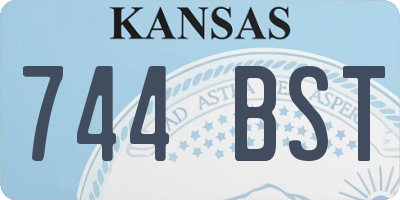 KS license plate 744BST