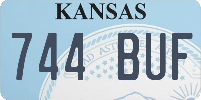 KS license plate 744BUF