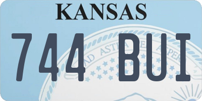 KS license plate 744BUI