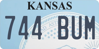 KS license plate 744BUM