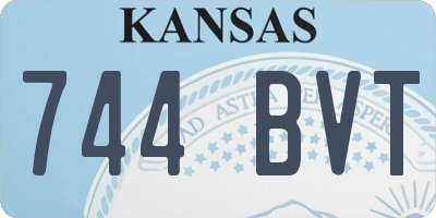 KS license plate 744BVT