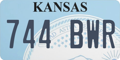 KS license plate 744BWR