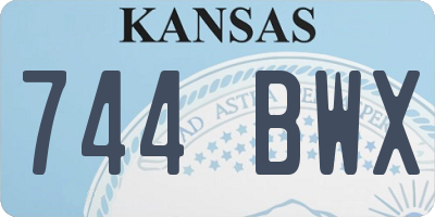 KS license plate 744BWX