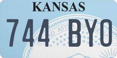 KS license plate 744BYO
