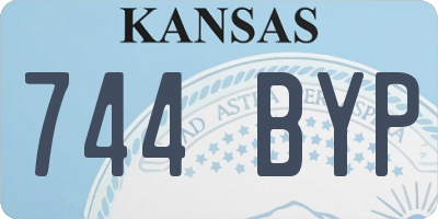 KS license plate 744BYP