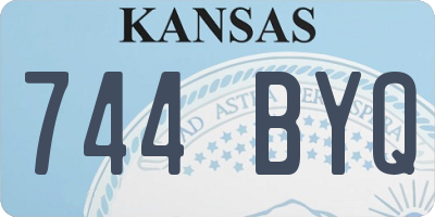 KS license plate 744BYQ