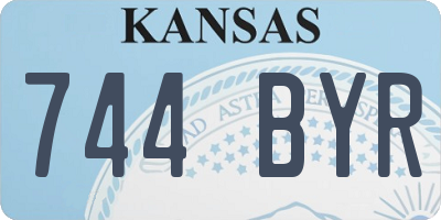 KS license plate 744BYR