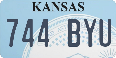 KS license plate 744BYU