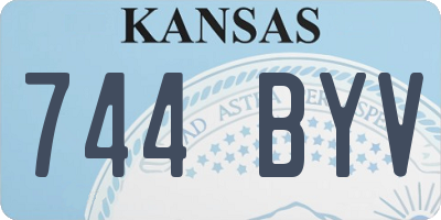 KS license plate 744BYV