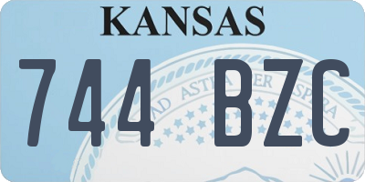 KS license plate 744BZC