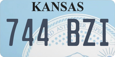 KS license plate 744BZI