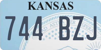 KS license plate 744BZJ