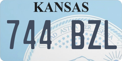 KS license plate 744BZL